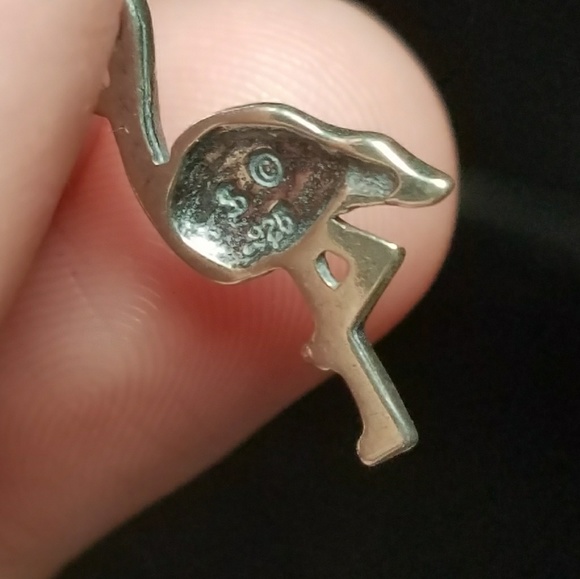 *1 Left* Flamingo Sterling Silver Charm Necklace - Picture 6 of 6